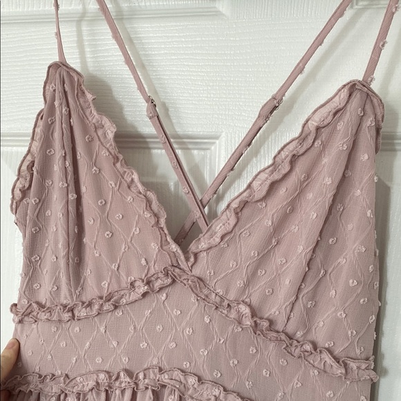 Pink Sleeveless Ruffle Dress - Picture 4 of 4